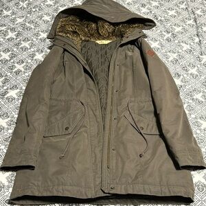 Hollister All Weather Coat, Size S, Color Olive Green